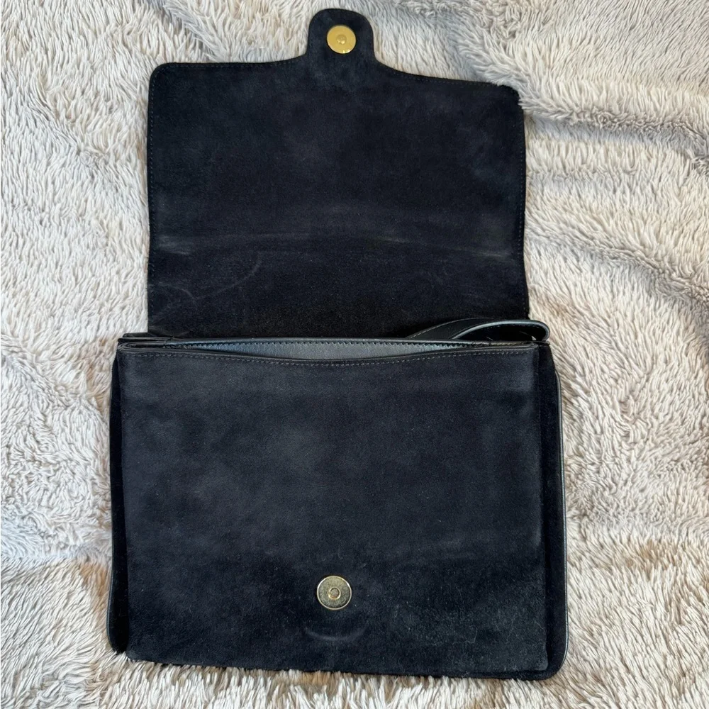 Gucci Suede Medium Arli Crossbody Bag with Iconic GG Hardware